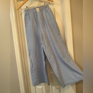 Women’s Blue Striped Pants Short